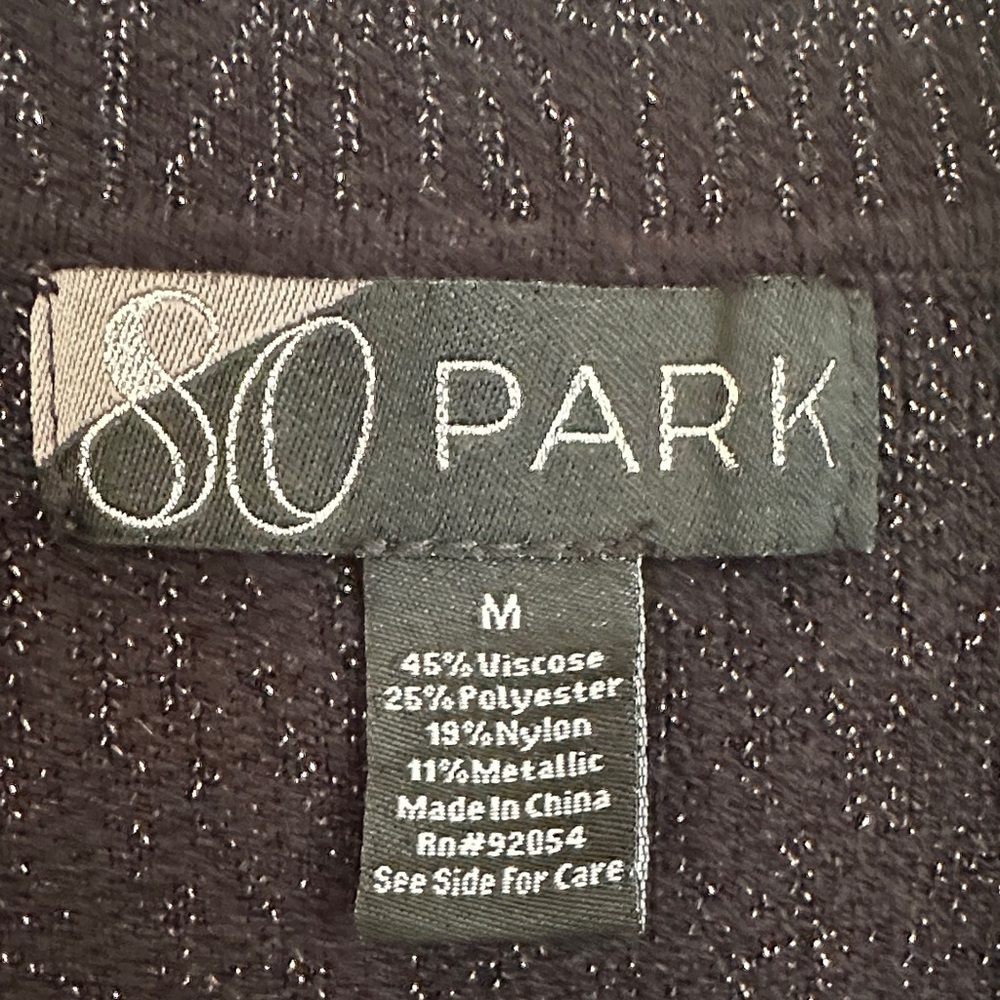 Black Metallic Shimmer Long Cardigan Duster Size M - Picture 2 of 7